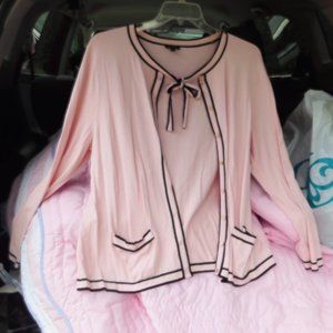 Talbots Pink and Black XL Cardigan